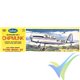 Kit construcción avión gomas Guillows 903, de Havilland DHC-1 Chipmunk, 432mm