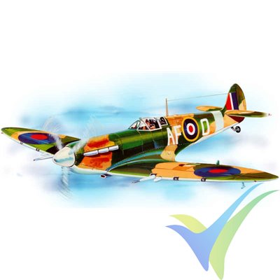 Guillows Spitfire, rubber motor biplane building kit 403 LC, 701mm