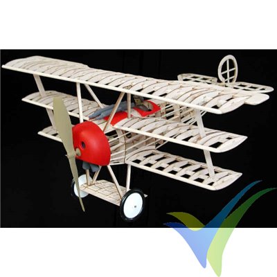 Kit construcción avión triplano gomas Guillows 204 Fokker DR.I, 508mm