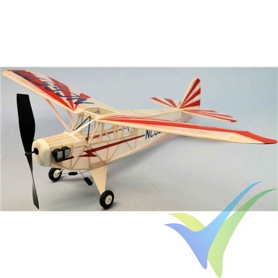 Dumas Aircraft Piper "Clip Wing" Cub, rubber motor building kit 338, 760mm