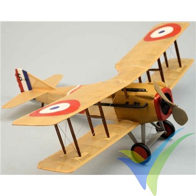 Dumas Aircraft SPAD VII, rubber motor biplane building kit 238, 457mm