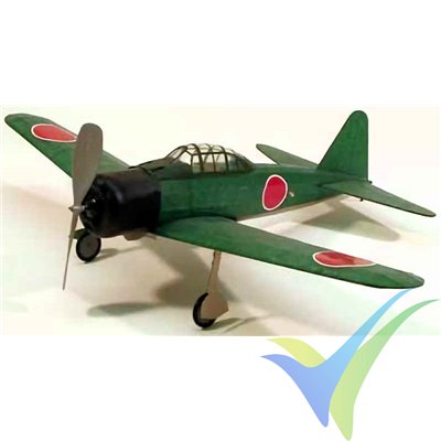 Dumas Aircraft Mitsubishi AM63 Zero, rubber motor building kit 212, 445mm