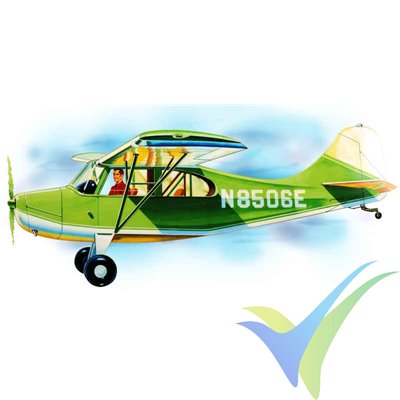 Kit construcción avión gomas Guillows 301 LC, Aeronca, 610mm
