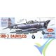 Kit construcción avión gomas Guillows 1003, Douglas DBD-3 Dauntless, 794mm