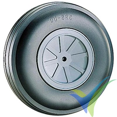 Rueda rayada ligera 152mm DU-BRO 600TL, eje 5mm, 245g, 1ud