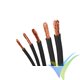 1m Cable de silicona negro 0.25mm2, 130x0.05 venillas