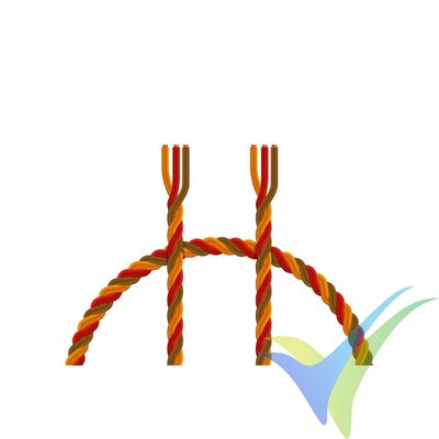 1m JR servo twisted cable 0.25mm2, 12.9g