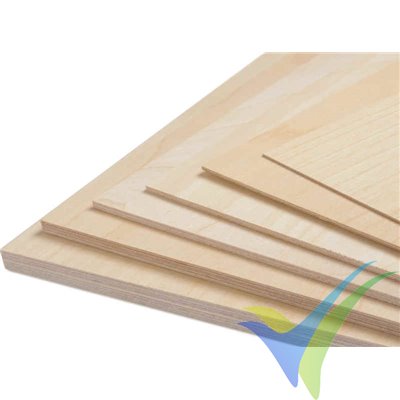 Birch plywood 0.6x300x600mm, 3 plies