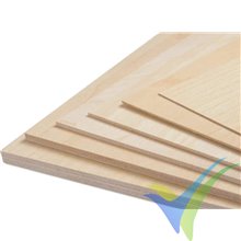 Birch plywood 2x300x600mm, 4 plies