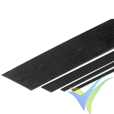 Rectangular carbon strip pultruded 4x1x1000mm