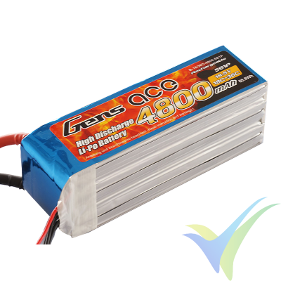 Batería LiPo Gens ace 4800mAh (88.8Wh) 5S1P 18C 595g