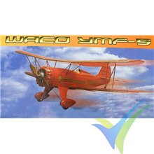 Kit construcción avión biplano Dumas Aircraft 1807, Waco YMF-5, 889mm
