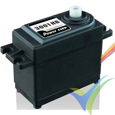 Power HD 3001HB analog servo, 43g, 4.4Kg.cm, 0.12s/60º, 4.8V-6V