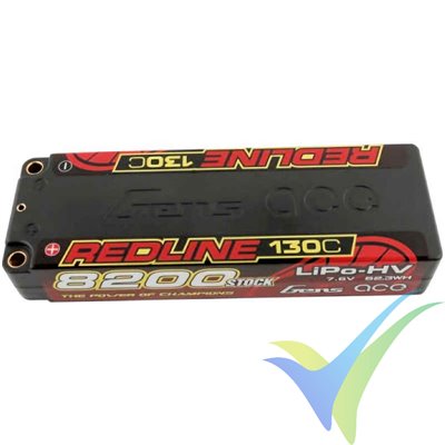 Gens ace Redline HV LiPo Battery 8200mAh (62.32Wh) 2S1P 130C 300g 5mm