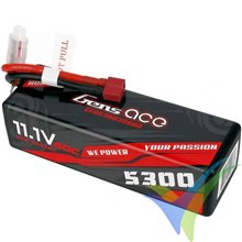 Gens ace HardCase LiPo Battery 5300mAh (58.83Wh) 3S1P 60C 385g Deans