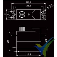 Blue Bird BMS-126WV+ digital servo, 11.5g, 6.5Kg.cm, 0.07s/60º, 3.7V-8.4V