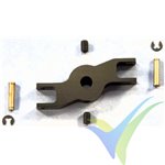 Folding propeller yoke